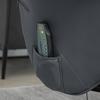 Massage Chair with Footstool, Ergonomic Chair with 10 Vibration Points, Faux Leather, 76 x 81 x 105 cm, Dark Grey
