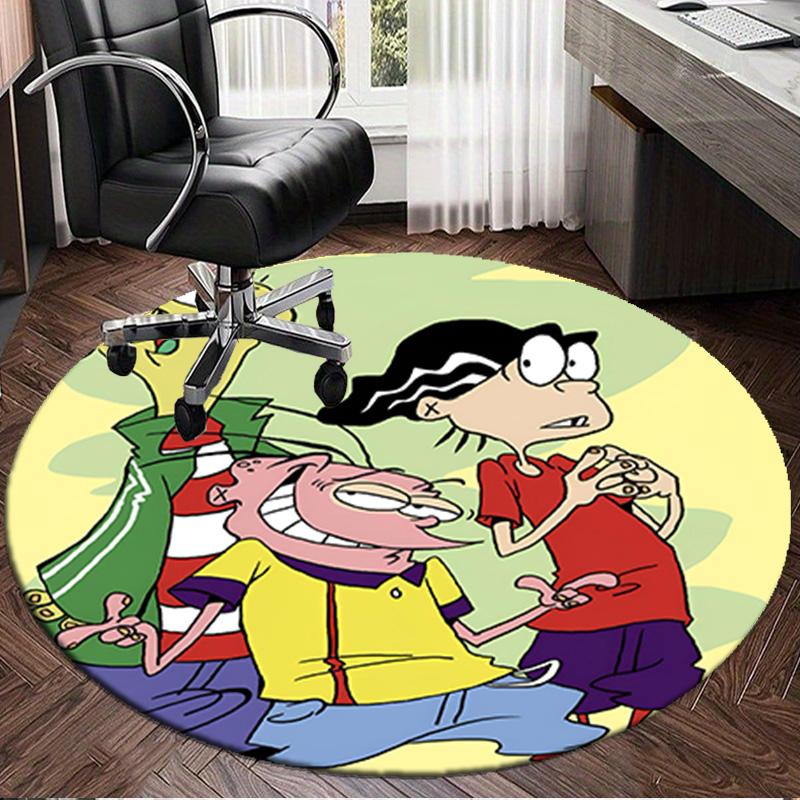 Edd Eddy Adventure Round Rug for Livingroom,Bedroom, Palyroom, Chair Rug, Area rug, Circle Carpet, Large Size Fan Christmas gift