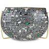 Черная женская сумка-слинг Ручная работа Металлическая мозаичная сумка Украшена плитками