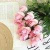 Valentine's Day Party Decorative Garden Decoration Artificial Rose Bouquet Birthday Real Touch Artificial Flowers Gift Fake Rose Wedding Flower Pink