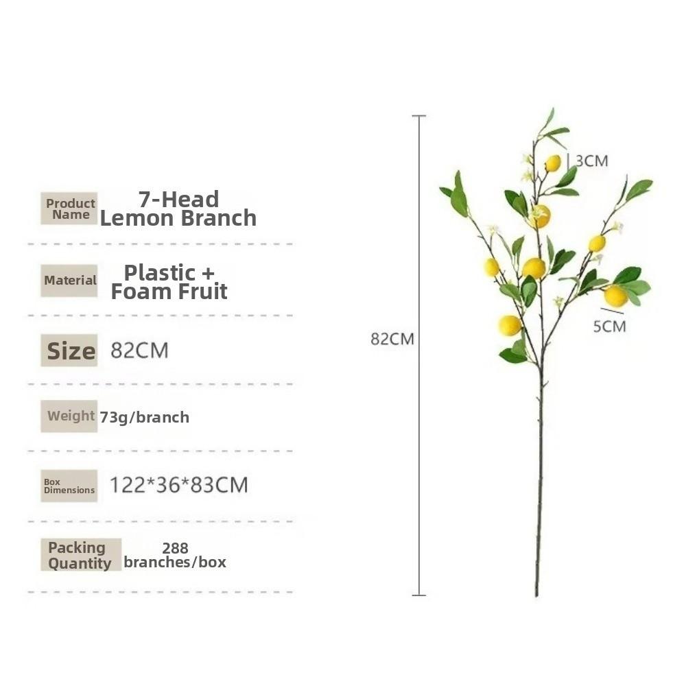 Plastic Fake Fruit Stems Fresh Green Yellow Simulation Green Plants Flower Arrangement