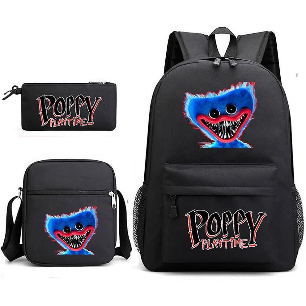 (Только рюкзак, Тип 6) Набор из 3 шт. Аниме Игра 3D Poppy Playtime Монстр Рюкзаки Сумка-мессенджер Пенал Холщовая школьная сумка Для студентов Детей