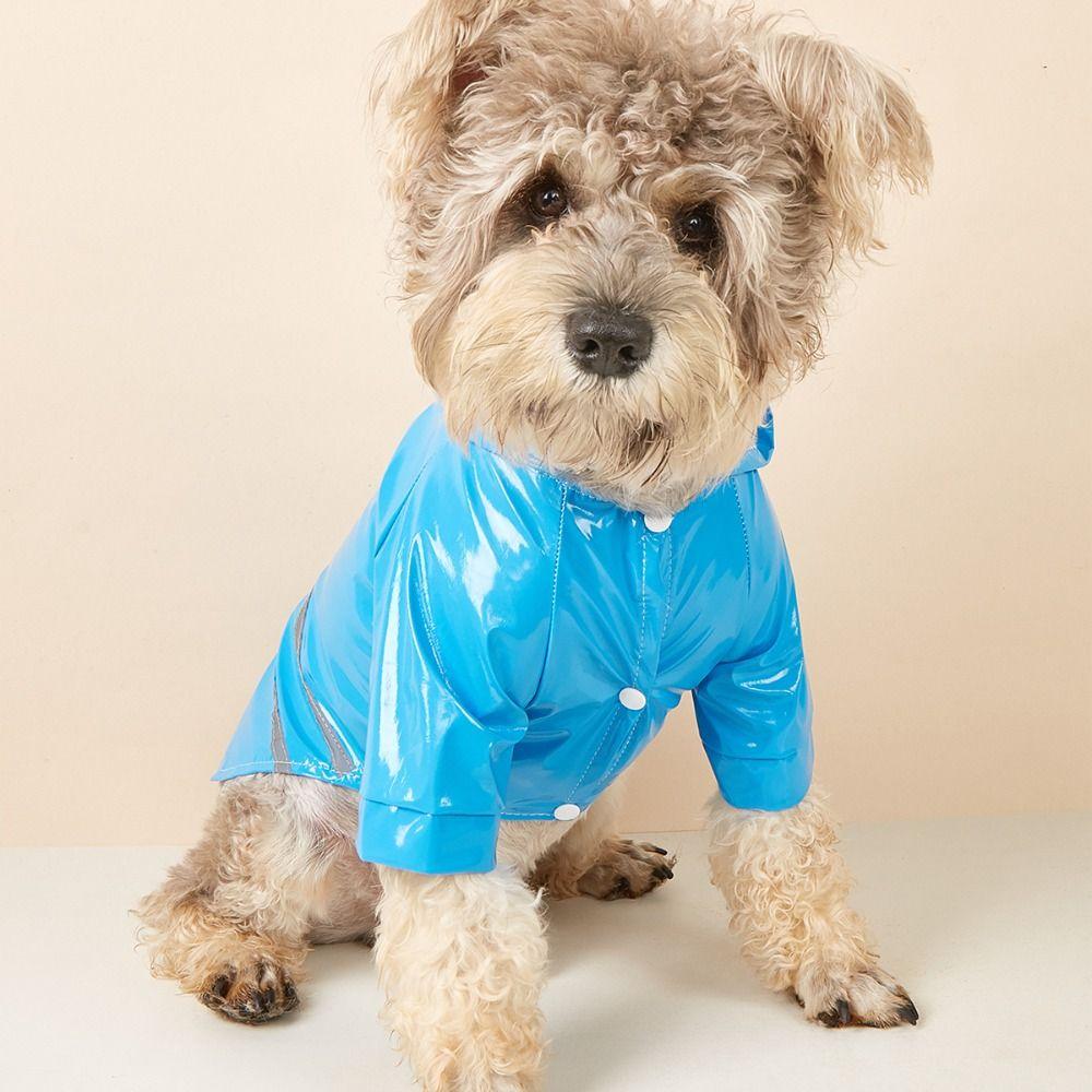 Reflective Dog Rain Cloak Towable Small Dog Clothes Windbreaker Pet Rain Jacket Corgi