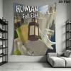 Human Fall Flat Wall Hanging Printed Fabric Blanket Decorative Tapestries for Bedroom Living Room Home Decor