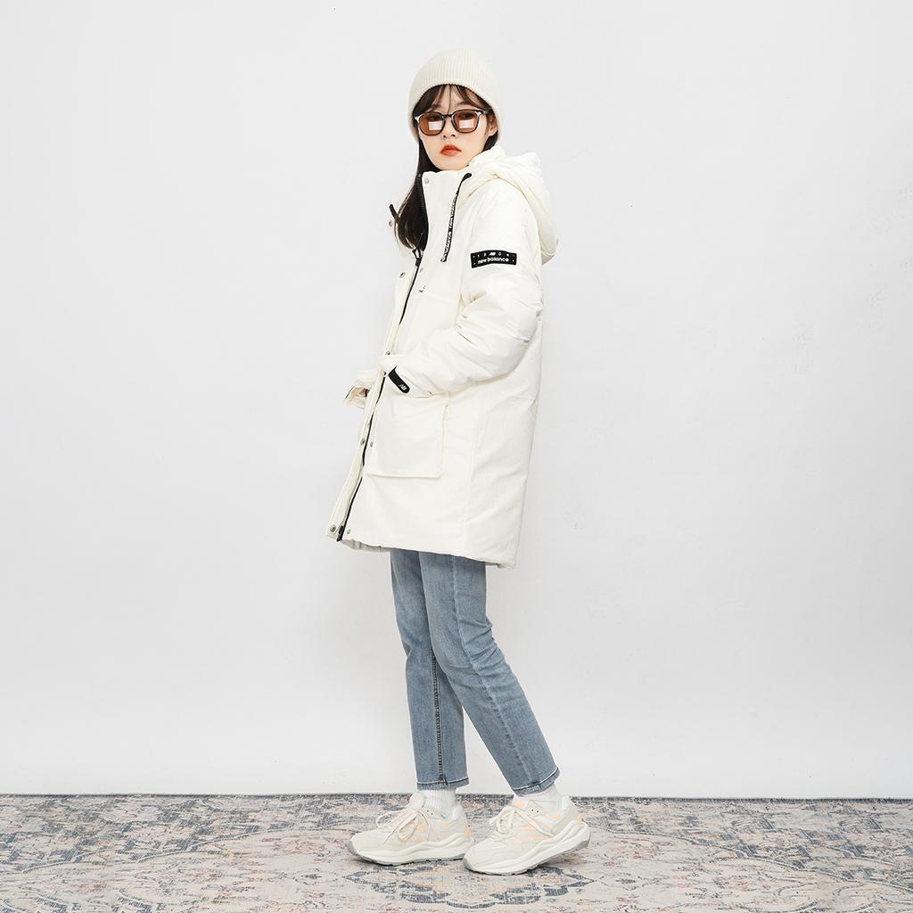 Women's New Balance Down Jackets Women's Ivory Detachable Hood Moderate Other
