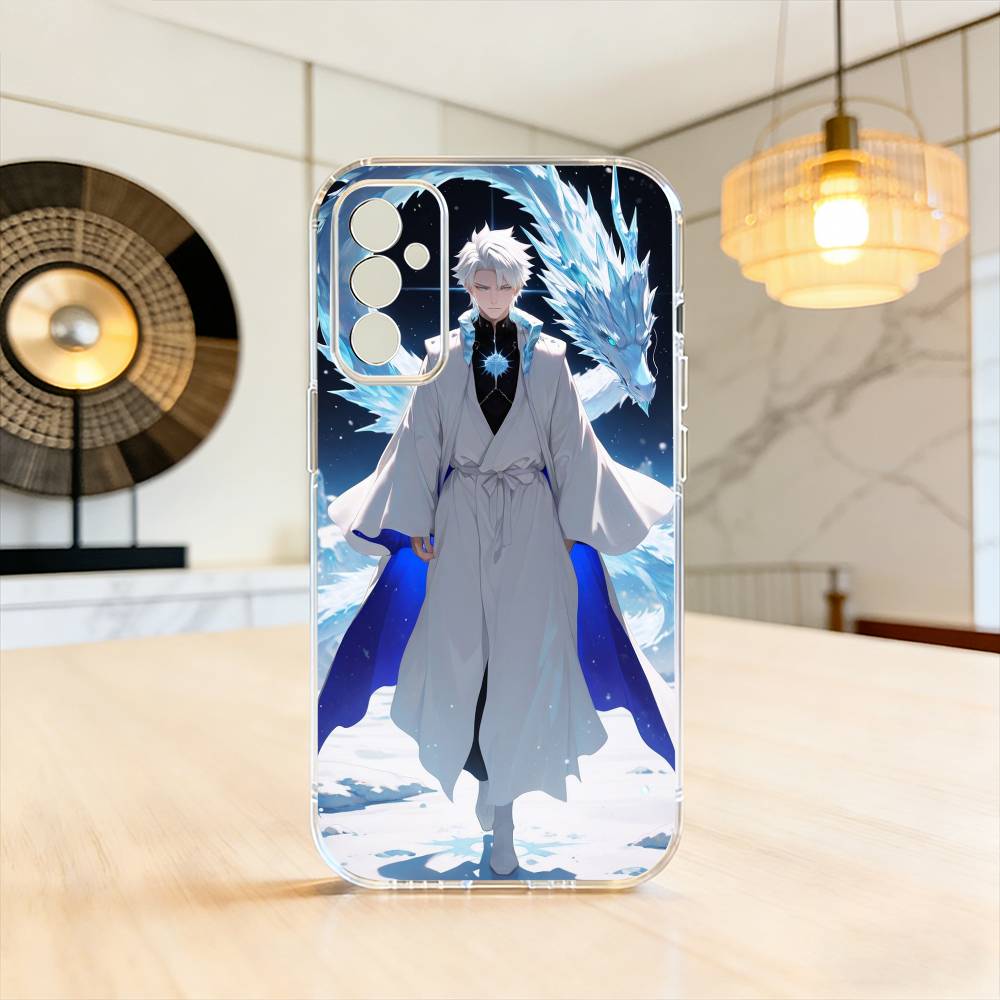 Toshiro Hitsugaya Ice Dragon Bleach Anime Phone Case For SamsungA10,12,20,21S,30,31,40,50,51,52,70,71 Transparent Cover