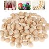 12/15/20/25/30/35/40mm for DIY Paint Woodworking Half Wooden Beads Unfinished Wood Balls Beads