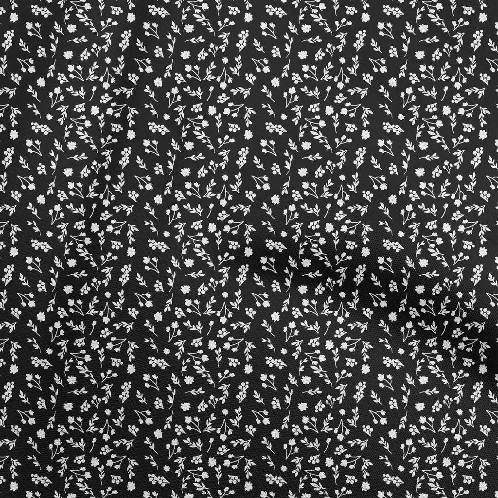 oneOone Cotton Flex Brown Fabric Florals Craft Projects Decor Fabric Printed By The Yard 40 Inch