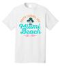 Футболка Miami Beach Florida с коротким рукавом Футболка на отдых Пляжный сувенир Белый песок Унисекс футболка