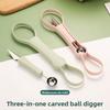 Три-в-одном Фруктовый Многофункциональный Нож для Карвинга Дыни и Фруктов Кухонный Инструмент для Удаления Семян и Мякоти Фруктов и Овощей, Ложка для Выкапывания Шариков Мороженого