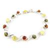 [F9748] - Silver Bracelet 'Inspiration' Amber