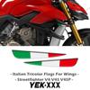 Для DUCATI Streetfighter V4 V4S V4SP Итальянские трехцветные флаги для крыльев 3D накладка-декаль на боковину