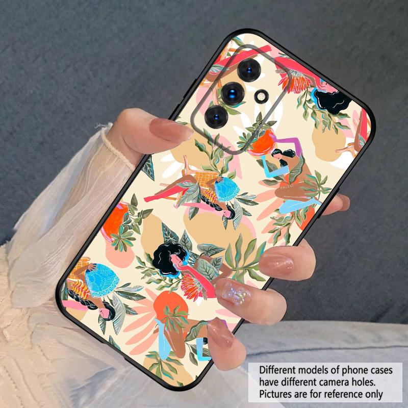 Цветы и Женщины Для Samsung S20FE S 21 22 23 FE 24 Plus 25 Ultra Galaxy M23 32 34 35 52 53 54 55 5G силиконовый мягкий чехол для телефона