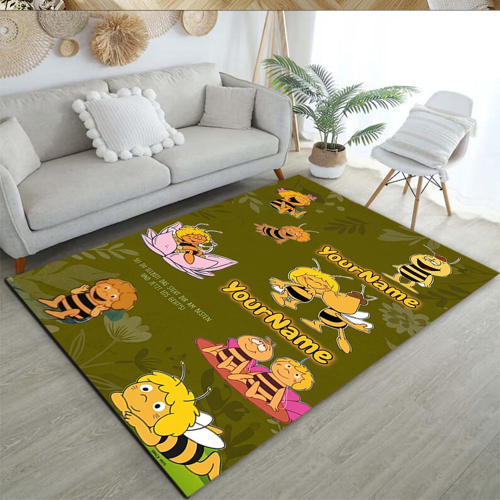 Biene Maja Customize Text Area Rug Suitable for Bedrooms Balcony Study room Dormitory Antislip Carpet Decorate Offices Spiritual Gift