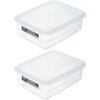 Iwasaki Kogyo Jumbo Keeper Tupperware S Герметичный для морозильной камеры Сделано в Японии 3,1 л (Набор 2) Контейнер, Безопасный, Прозрачный, Пластиковый, B-385 N,