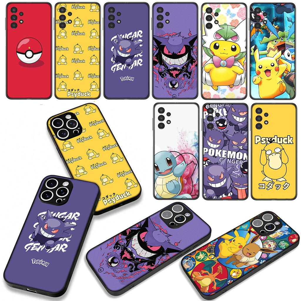 P-Pokemons GO Gengar P-Pikachus Psyduck Cover for Huawei P30 P20 P10 Mate 10 20 Pro Lite Y9A Y8S P Smart Y7 Y9 Prime Y6 Case