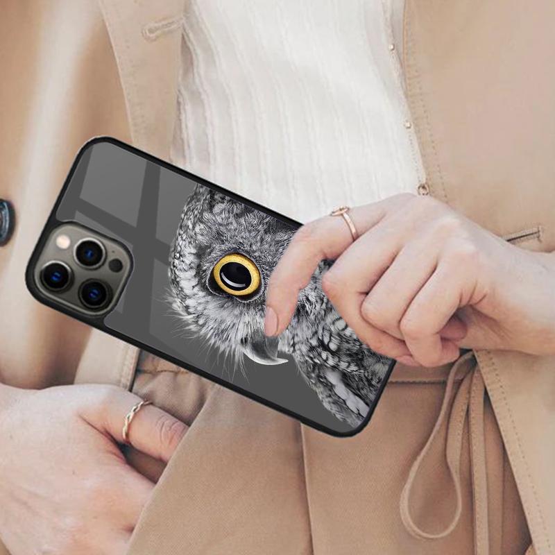 Магнитный чехол для телефона с камуфляжным рисунком совы для APPLE iPhone 17 Air 16 14 13 12 Pro Max 15 Plus Беспроводная зарядка С крышкой MagSafe