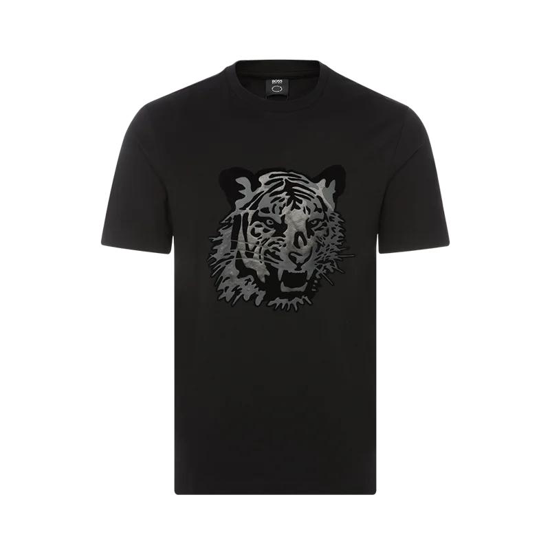 2024 Летняя мужская женская футболка, дизайнерская трендовая футболка с принтом HUGO, короткий рукав, хлопковая футболка, брендовая футболка, верхняя одежда больших размеров