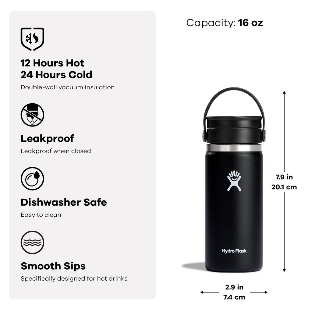 Flex Sip Wide Mouth 16oz Surf Stainless Steel Coffee Bottle Japanese (473ml) (Insulated/Cold) (Official Product)