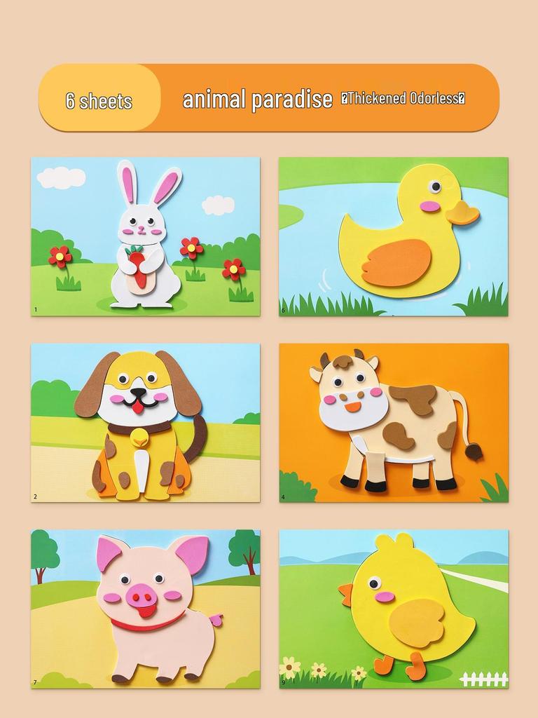 Ручные 3D-пазлы с животными для раннего развития, возраст 3-6 лет