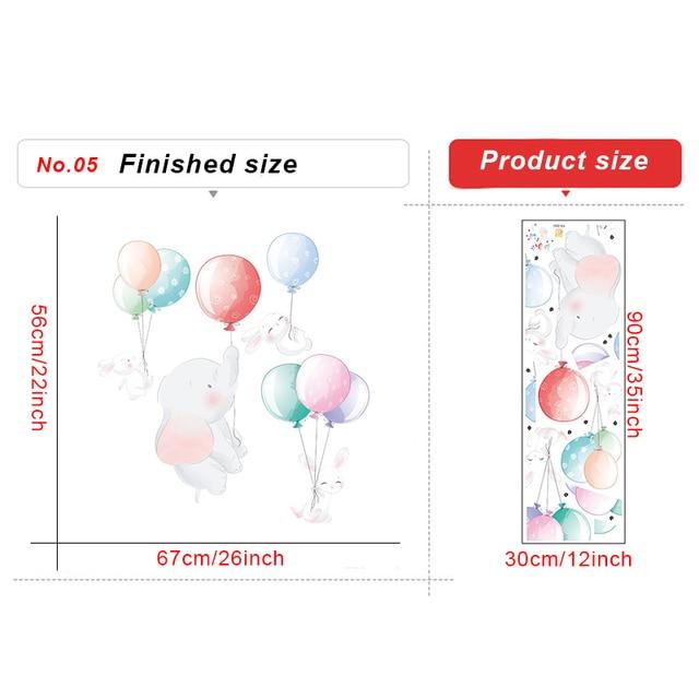 Милый Единорог Кролик Наклейки На Стены Детская Комната Детская Настенный Декор Наклейка Красивые Девушки Летающий Слон Мультфильм Наклейки Домашний Декор