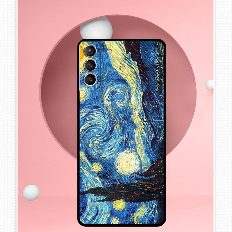 Van Gogh Starry Night Cover For Samsung Galaxy S23 S24 Ultra S8 S9 S10 S22 Plus Note 10 20 Ultra S20 S21 FE Case