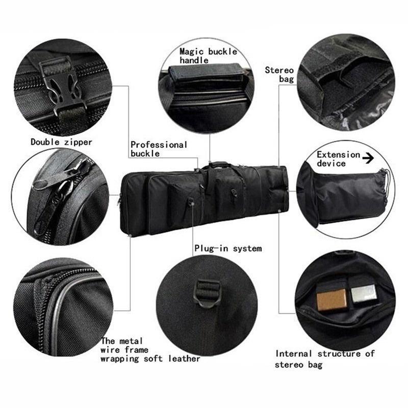 Multifunction Tactical Rifle Case Multi-pocket Airsoft Gun Bag Wear-resistant Hunting Bag High Capacity for Fishing Bag 3 SIZE 120/100/85cm