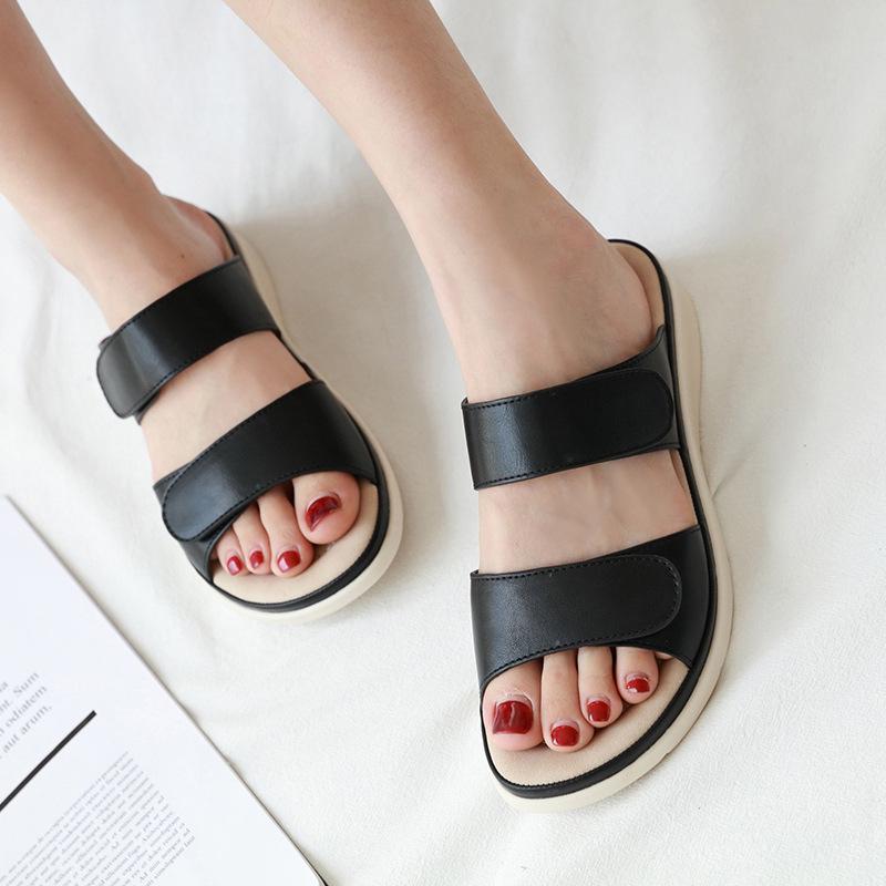 Summer Shoes Women Sandals Soft Flat Women Beach Sandals Summer Ladies Shoes Pink Black A2123