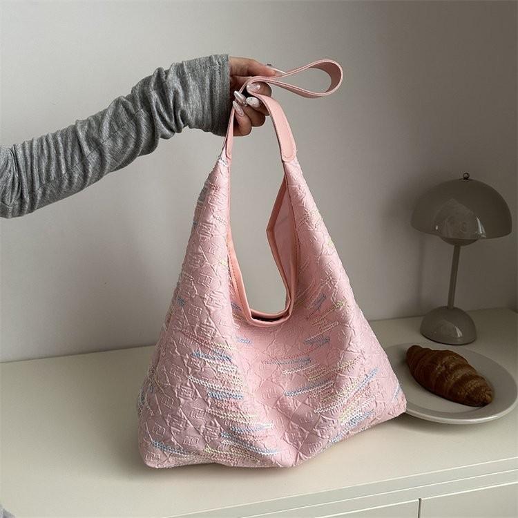 Стильная цветная полосатая холщовая сумка через плечо для женщин, идеально подходит для повседневной моды