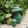 Waterproof Resin Frogs Small Medium Large Size Big Mouth Garden Statue Outdoor Patio Yard Animal Sculpture Decor Gift