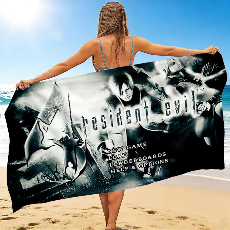 1Pc Resident Evil Biohazard Origins Beach Towel Quick Dry Multiuse For Beach Pool Gym Yoga Home Travel Christmas Halloween Xmas Gift S1686