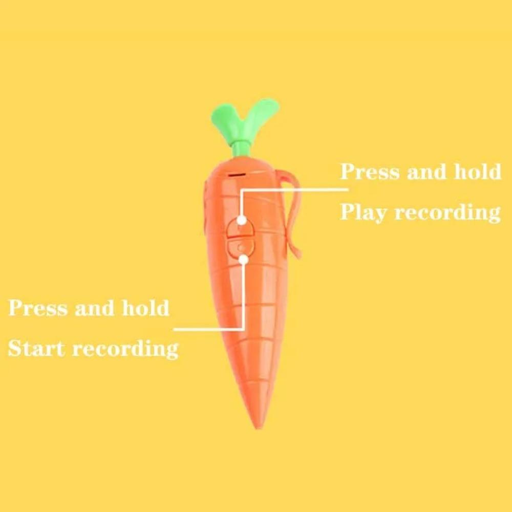 Новый забавный подарок Электронная звуковая морковка Форма Пластиковая Пишущая Граффити Шариковая Ручка Желтые Записывающие Ручки для