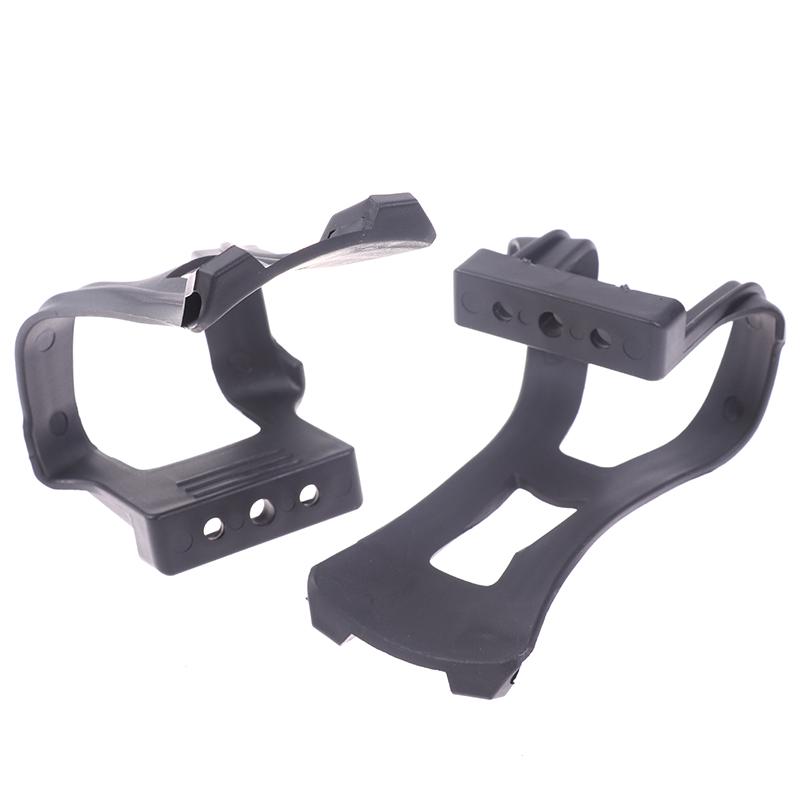 Пара велосипедных велосипедных педалей без ремешков, полузажимы, черные