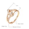 Kinel Rose Gold Color Ring For Women Cubic Zirconia Crystal Flower Bridal Wedding Rings