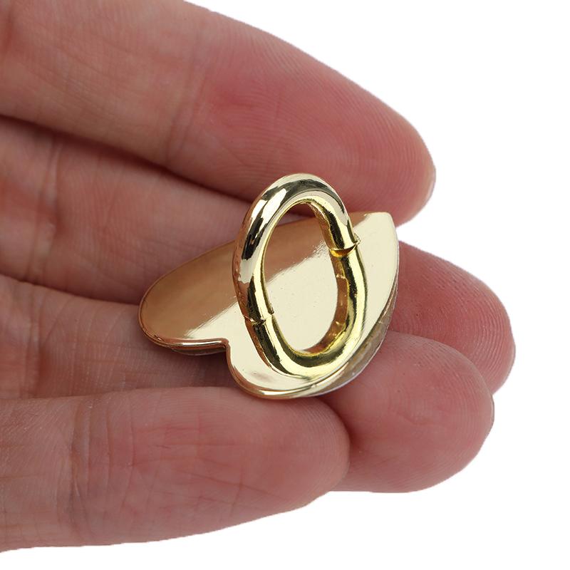 5Pcs Metal Heart Shaped Phone Charm Holder Love Heart Phone Finger Ring / Self Adhesive Mobile Phone Back Stand Hooks