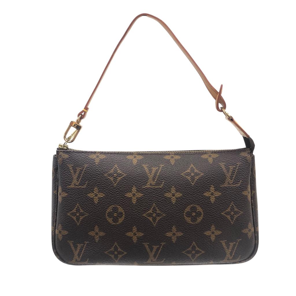 Б/у Louis Vuitton Monogram Pochette Accessoires M40712 Холст Коричневый Аутентичный 1210