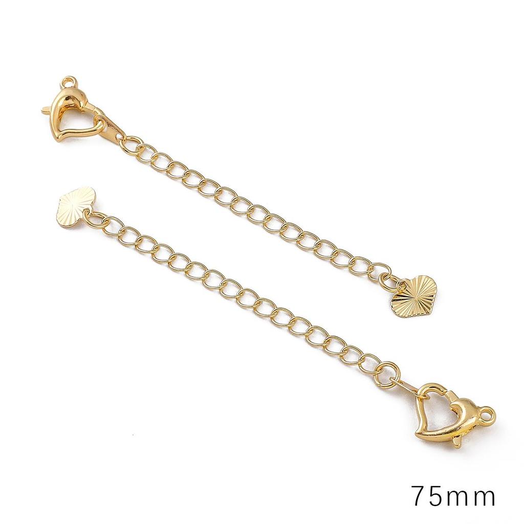 Copper Clad Iron Peach Heart Buckle Tail Chain For DIY Jewelry Making Craft Accessories