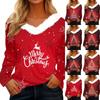 Long Sleeve Shirts For Women Cute Tops Christmas Prints Tees Blouses Casual Plus Size Basic Tops Pullover