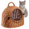 Wicker Carrier for Dog Cat Basket