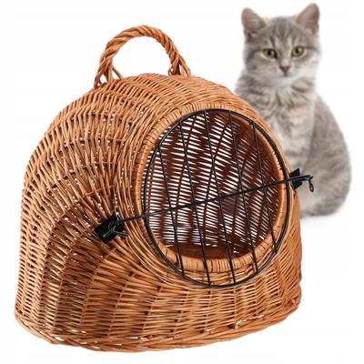 Плетеная переноска для собаки кошки корзина