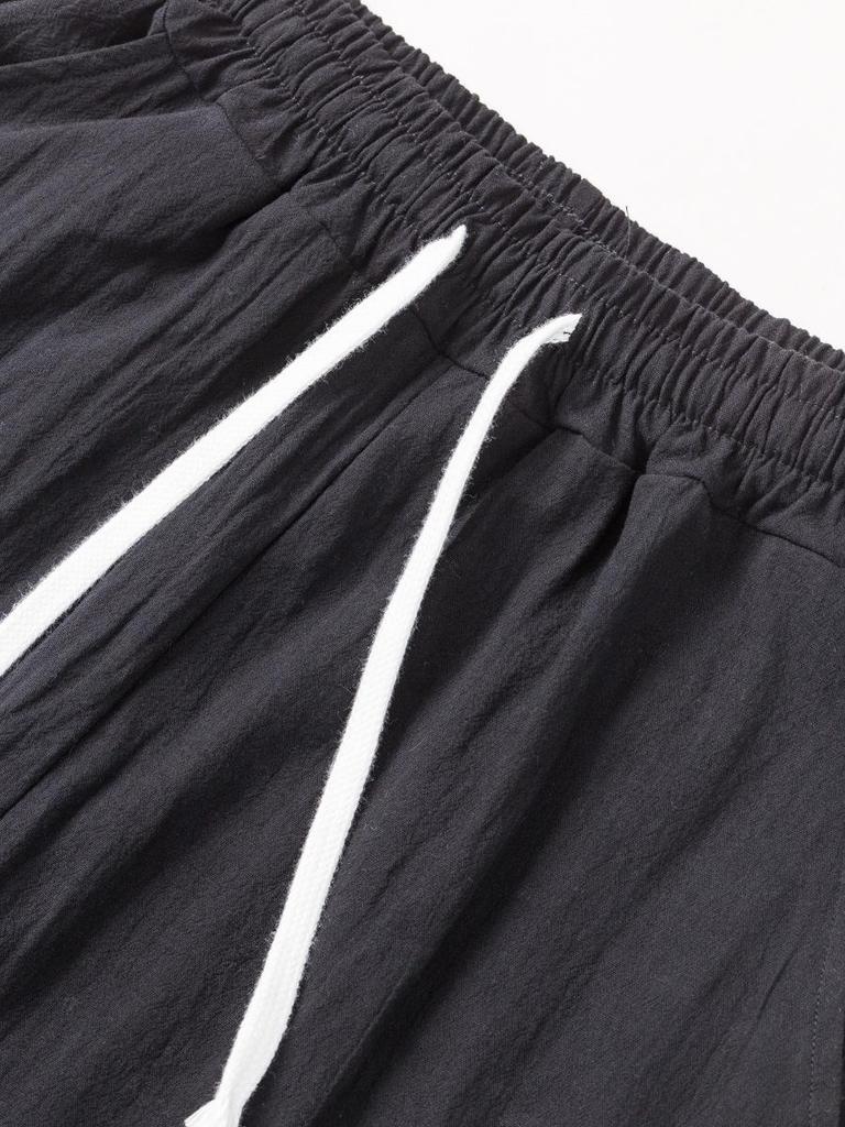 Мужской повседневный комплект из хлопка и льна на весну/лето 2025: Свободная футболка с коротким рукавом и длинные брюки