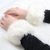 1Pair Thicken Women Winter Warm Wrist Arms Gloves Bracelet Cuff Wristband Plush Elastic Oversleeve A