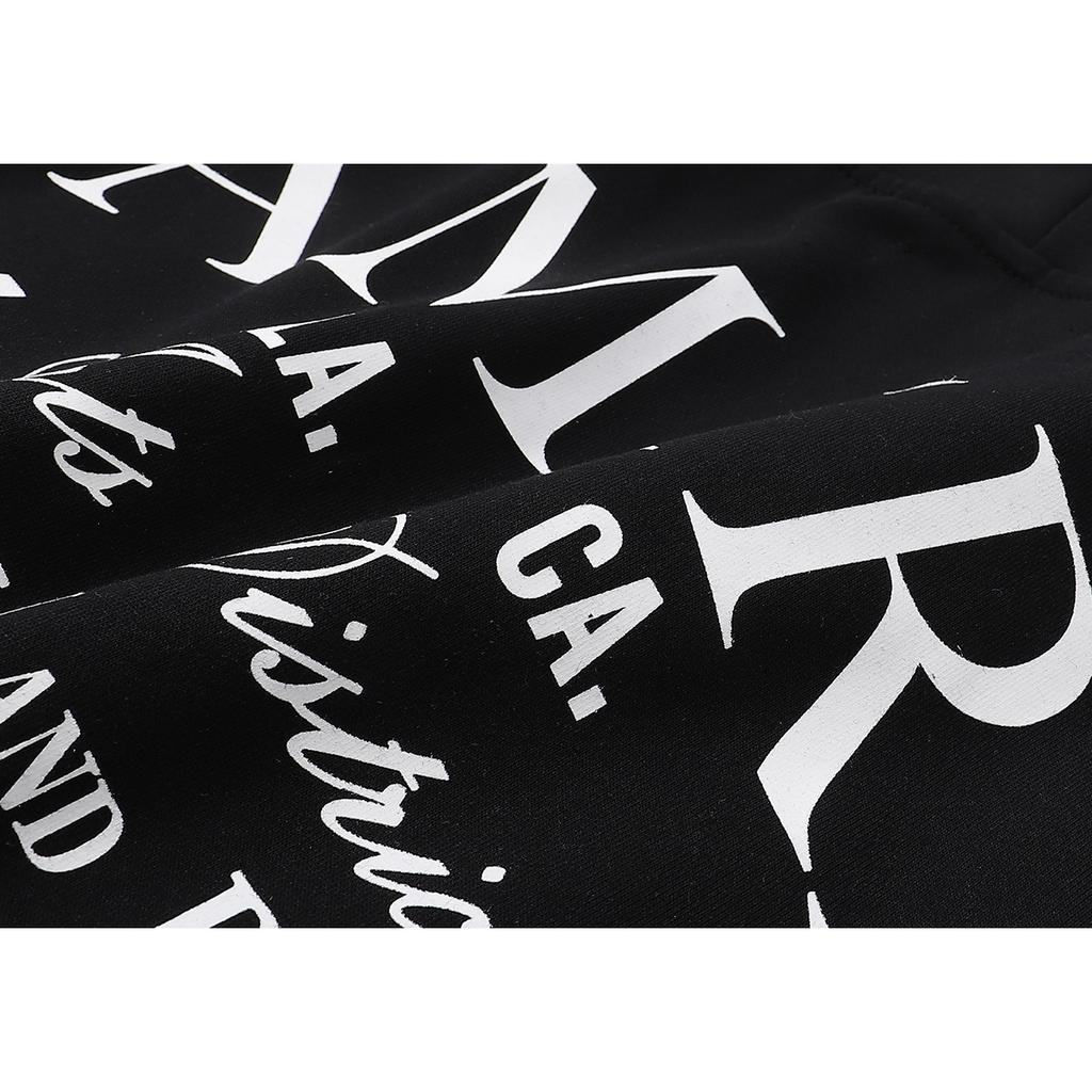 875 Amiri Letter Print Весна и осень свободная толстовка большого размера из тонкого высококачественного хлопка с капюшоном для пары