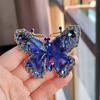 Heavy Crystal Large Butterfly Brooch Fashion Animal Insect Ladies Brooch Antique High-Grade Hundred Coat Corsage
