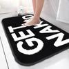 1/2pcs Microfiber Bath Mat Quick Dry And Washable Door Mat, Non Slip Letters Bathroom Rug, Soft And Thicken Shower Mat, Absorbent Bathroom Carpet