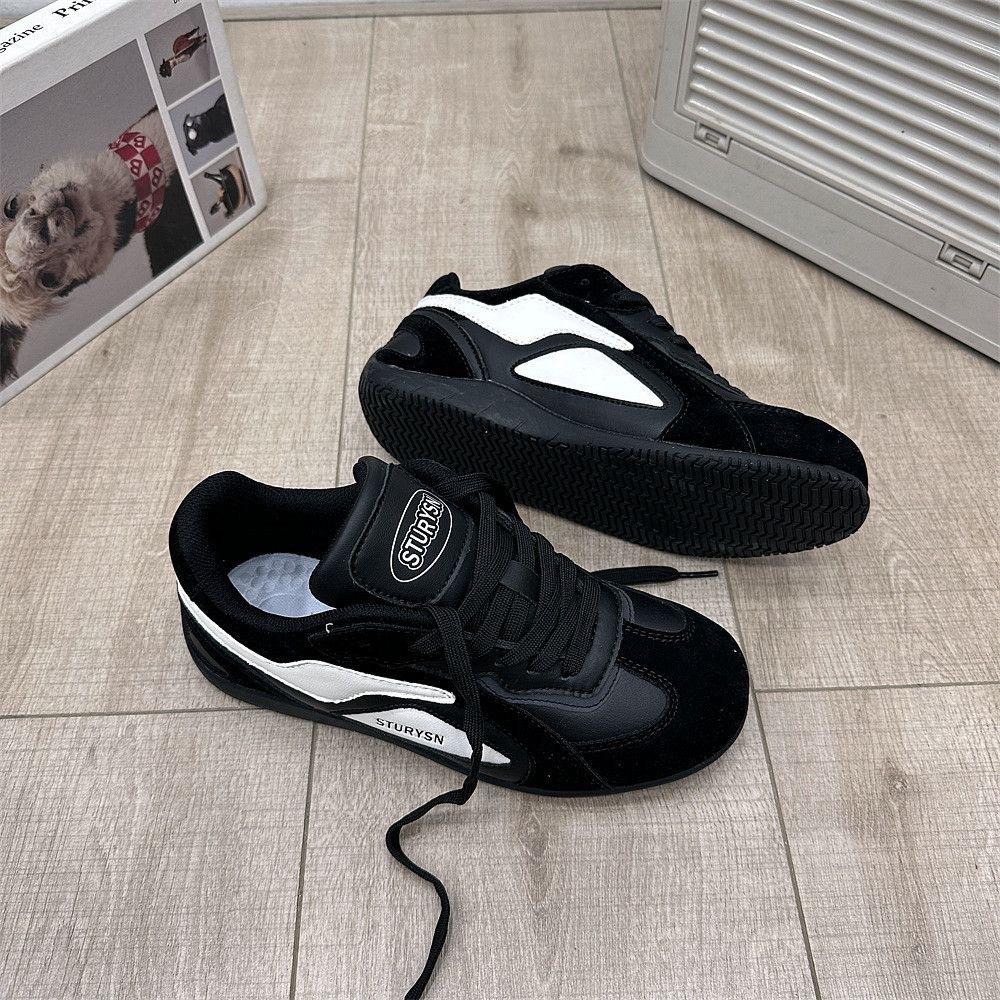Thin-soled racing shoes Korean version ins trendy niche men and women couples retro casual Harajuku classic German training shoes board shoes