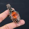 Red River Jasper Gemstone Pure Copper Wire Wrapped Handmade Pendant Jewelry
