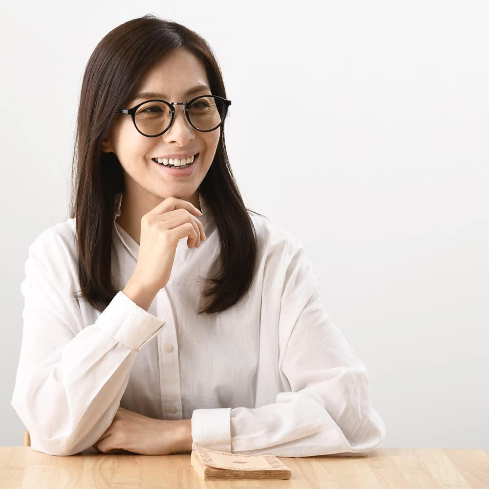 Очки для чтения с синим светом для мужчин и УФ-защитой для пожилых людей от Sabae Green [Eight Tokyo] Очки, Огранка, Стильные, Женские, Милые, 1.0 Защита, Очки,