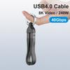 13 см USB4 Кабель для PD240W Power Delivery и 40 Гбит/с Передачи Совместимый 8K Видео Передача