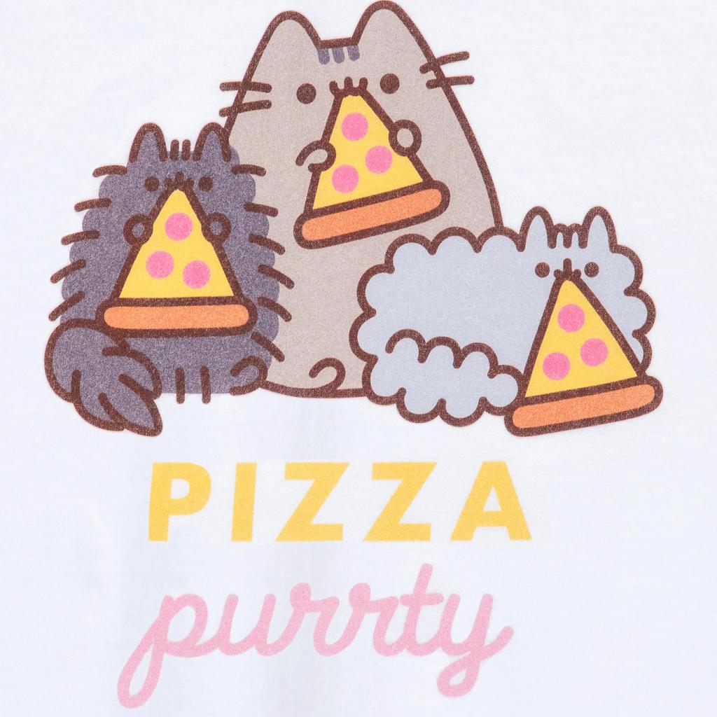 Pusheen Футболка с короткими рукавами для девочек Pizza Purrty
